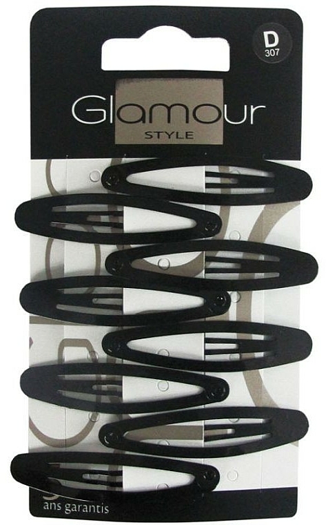 Spinki do włosów, D307, czarne - Glamour — Zdjęcie N1