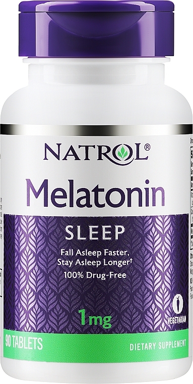 Melatonina, 1 mg - Natrol Melatonin Sleep — Zdjęcie N1