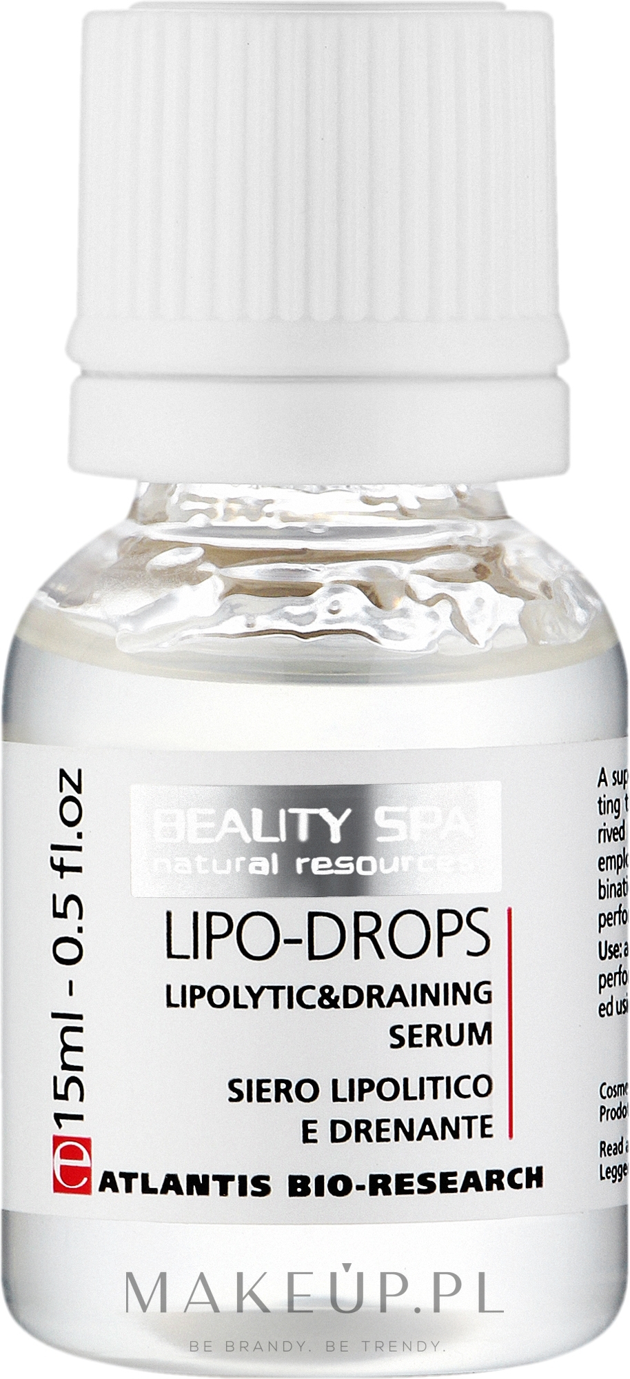 Lipolityczne serum drenujące do twarzy i ciała - Beauty Spa Atlantis Lipo-Drops — Zdjęcie 5 x 15 ml