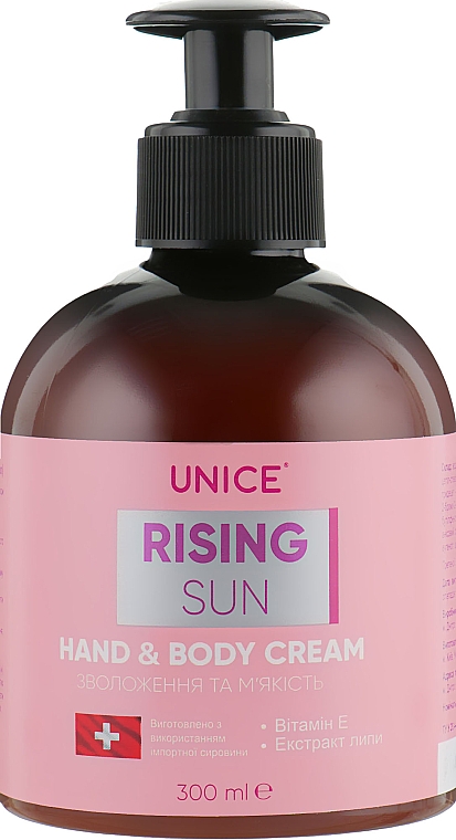 Rewitalizujący krem do rąk i ciała - Unice Rising Sun Hand & Body Cream