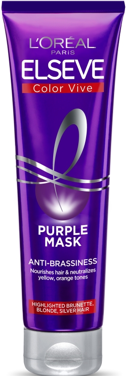 Tonizująca maska do włosów rozjaśnionych i pasemek - L'Oreal Paris Elseve Purple — Zdjęcie N1