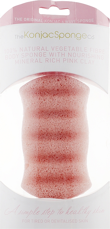 Gąbka - The Konjac Sponge Company Premium Six Wave Body Puff French Pink Clay — Zdjęcie N3