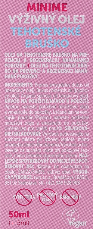 Olejek na brzuch w ciąży - Two Cosmetics Minime — Zdjęcie N3