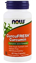 Naturalny suplement kurkuminy, 60 kapsułek roślinnych - Now Foods Curcu.Fresh Curcumin — фото N1