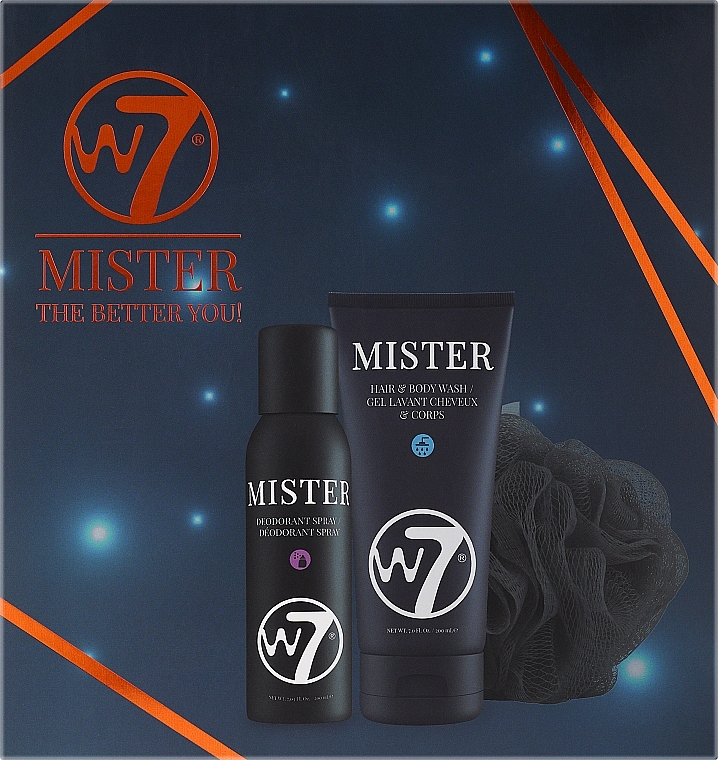 Zestaw - W7 The Better You! Gift Set (deo/200ml + sh/gel/200ml + washcloth) — Zdjęcie N1