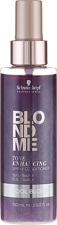 Odżywka w sprayu korygująca kolor włosów - Schwarzkopf Professional BlondMe Color Correction Spray Conditioner Cool Ice — Zdjęcie N1