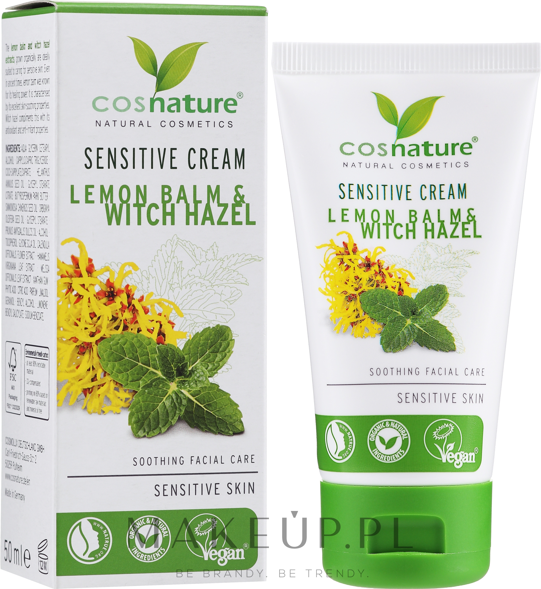 Krem do twarzy do skóry wrażliwej - Cosnature Melisa Bio Sensitive Cream — Zdjęcie 50 ml