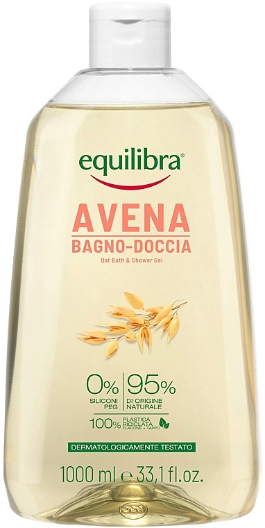 Żel pod prysznic z płatkami owsianymi - Equilibra Avena Shower Gel — Zdjęcie N1