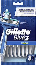 Kup Zestaw jednorazowych maszynek do golenia, 8 szt. - Gillette Blue 3 Simple