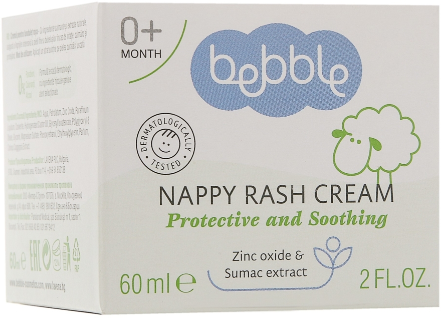 Ochronno-kojący krem pieluszkowy - Bebble Nappy Rash Cream — Zdjęcie N1