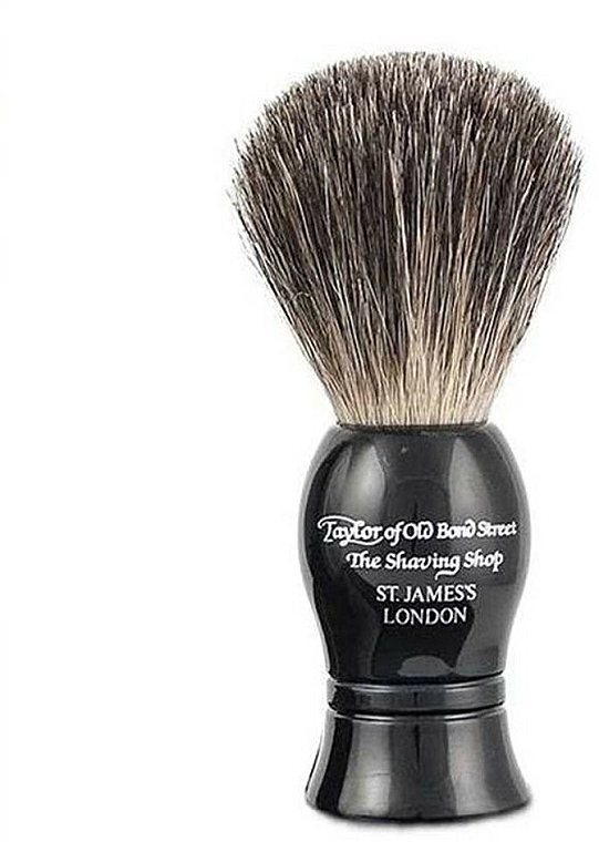 Pędzel do golenia, czarny - Taylor of Old Bond Street Shaving Brush Pure Badger size S — Zdjęcie N1
