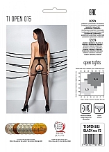 Rajstopy erotyczne z wycięciem Tiopen 015, 20 Den, black - Passion — Zdjęcie N2