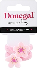 Gumki do włosów FA-5659, różowe kwiaty - Donegal — Zdjęcie N1