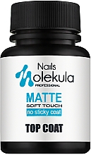 Matowy top coat do paznokci - Nails Molekula Top Coat Matte Soft Touch — Zdjęcie N2