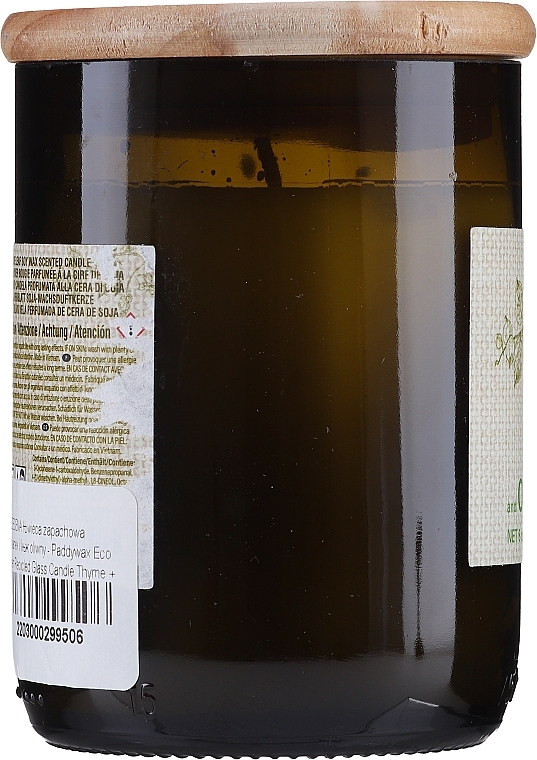 PRZECENA! Świeca zapachowa Tymianek i liść oliwny - Paddywax Eco Green Recycled Glass Candle Thyme + Olive Leaf * — Zdjęcie N2