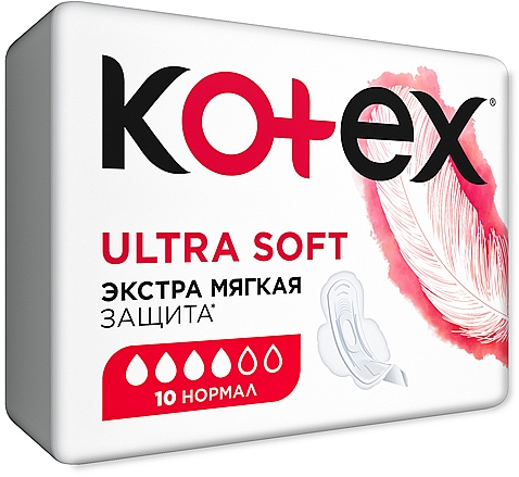 Podpaski, 10 szt. - Kotex Ultra Dry&Soft Normal — Zdjęcie N2
