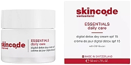 Krem do twarzy na dzień - Skincode Essentials Digital Detox Day Cream SPF15 — Zdjęcie N1