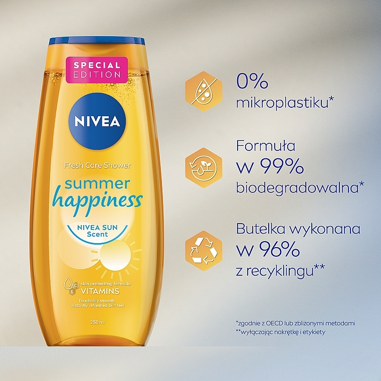 Odświeżający żel pod prysznic - Nivea Summer Happiness Sun Scent — Zdjęcie N7