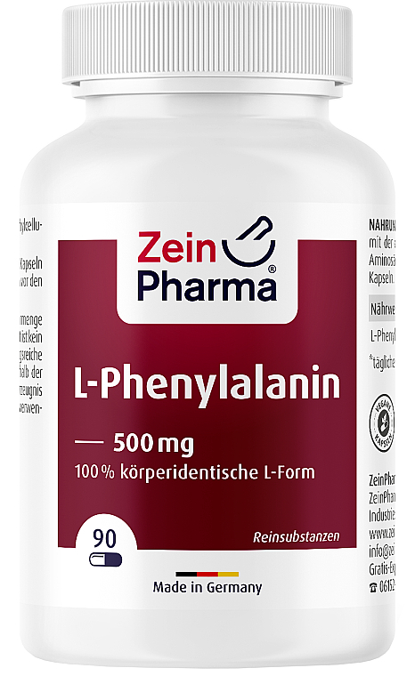 Suplement diety L-fenyloalanina, 500 mg - ZeinPharma — Zdjęcie N1