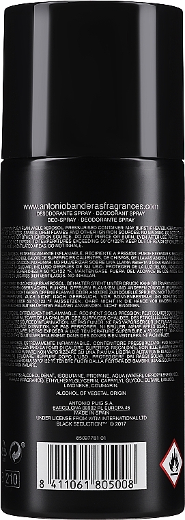 Antonio Banderas Seduction in Black - Dezodorant — Zdjęcie N2