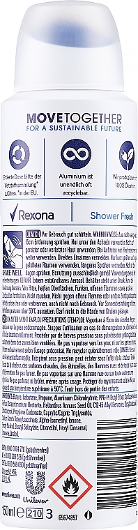 Antyperspirant w sprayu - Rexona MotionSense Shower Fresh 48H Anti-Perspirant — Zdjęcie N2