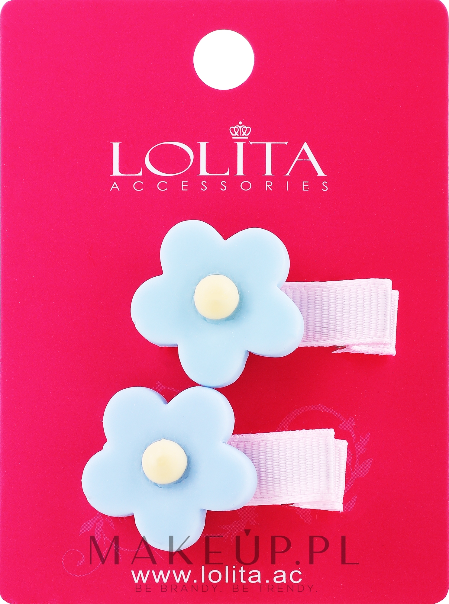 Spinka do włosów z kwiatkiem, niebieski - Lolita Accessories  — Zdjęcie 2 szt.