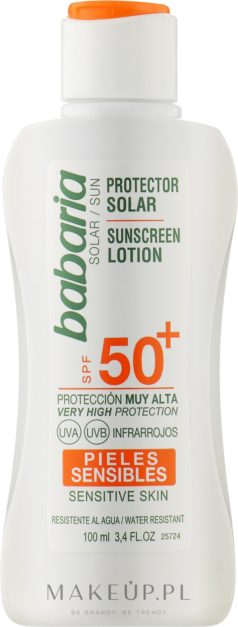 Balsam przeciwsłoneczny SPF 50 - Babaria Sunscreen Lotion Spf50 — Zdjęcie 100 ml