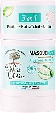 Maska w sztyfcie twarzy - Le Petit Olivier Aloe Vera & Green Tea 3in1 Face Mask — Zdjęcie N1