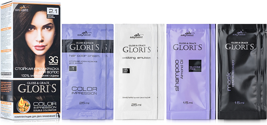 Krem koloryzujący do włosów - Glori’s Gloss&Grace — Zdjęcie N2