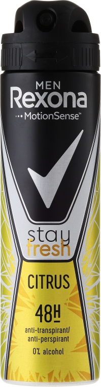 Dezodorant w sprayu dla mężczyzn - Rexona Men MotionSense Stay Fresh Citrus Deodorant Spray — Zdjęcie N1