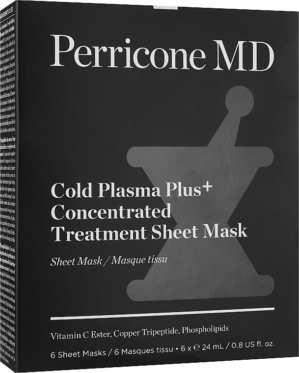 Dwuetapowa maseczka do twarzy - Perricone MD Gold Plasma Plus+ Concentrated Treatment Sheet Mask — Zdjęcie N1