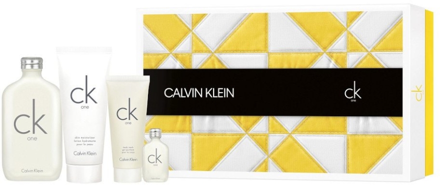 Zestaw dla kobiet i mężczyzn - Calvin Klein CK One (edt 200 ml + sh/gel 100 ml + b/lot 200 ml + edt 15 ml)