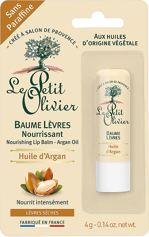 Przeciwstarzeniowy balsam do ust z olejem arganowym - Le Petit Olivier Face Care with Argan Oil Anti-Age Balm