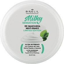 Maska do włosów z proteinami mięty i mleka - Brelil Milky Sensation BB Mask Mint-Shake Limitide Edition — Zdjęcie N1