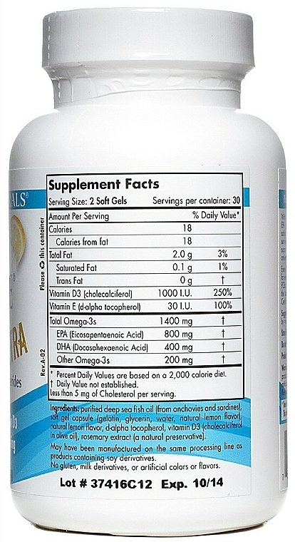 Suplement diety Omega+D3 o smaku cytrynowym, 1480 mg - Nordic Naturals Ultimate Omega Xtra — Zdjęcie N2
