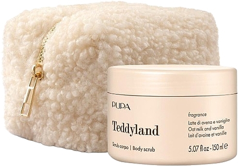 Zestaw - Pupa Teddyland Oat Milk And Vanila (b/scrub/150ml + bag) — Zdjęcie N1