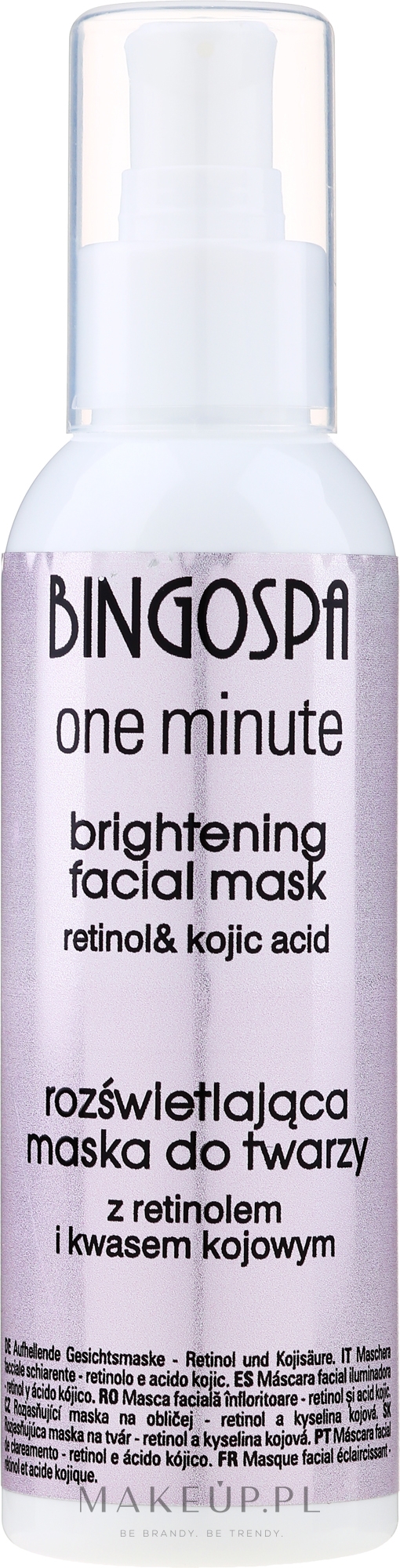 Rozświetlająca maska do zmęczonej skóry twarzy, szyi i dekoltu - BingoSpa Brightening Mask — Zdjęcie 135 g