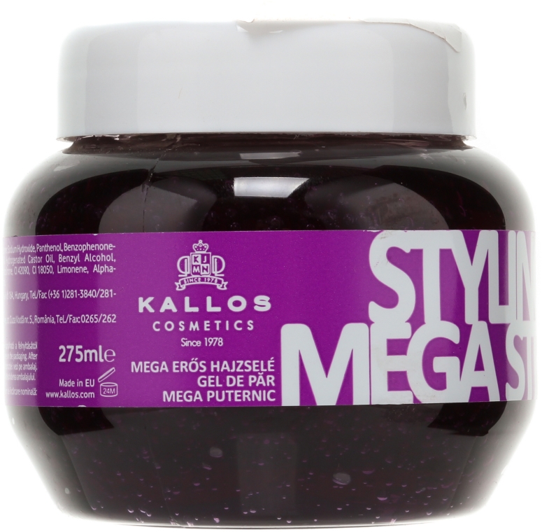Megamocny żel do układania włosów - Kallos Cosmetics Styling Gel Mega Strong — Zdjęcie N1