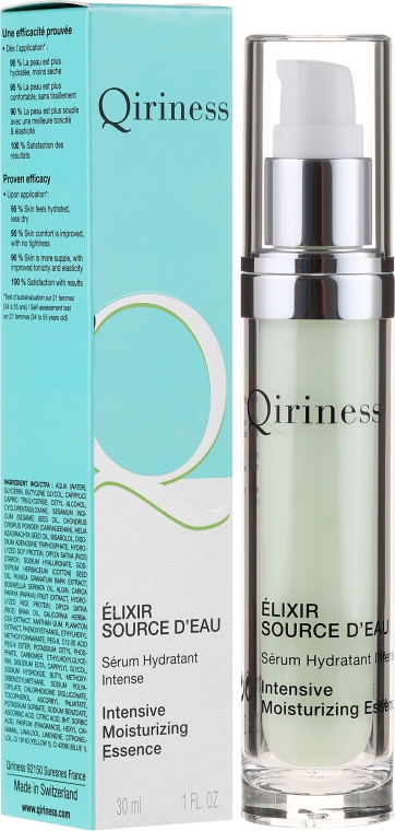 Intensywnie nawilżające serum do twarzy - Qiriness Intensive Moisturizing Essense Elixir Source D`Eau — Zdjęcie N1