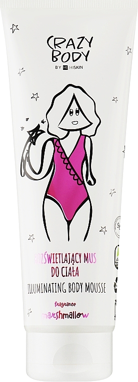 Rozświetlający mus do ciała Marshmallow - HiSkin Crazy Illuminating Body Mousse Marshmallow — Zdjęcie N1