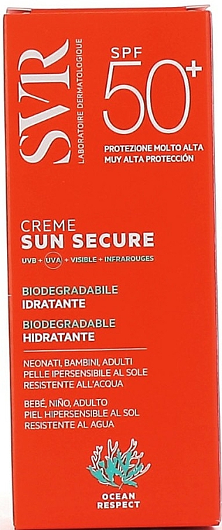 Przeciwsłoneczny krem do twarzy SPF 50+ - SVR Sun Secure Biodegradable Moisturizing Cream  — Zdjęcie N2