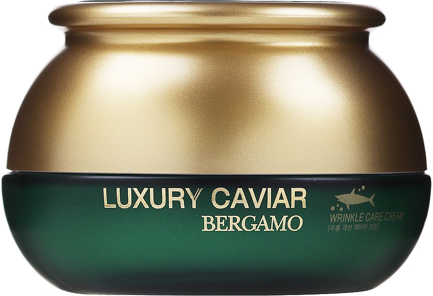 Przeciwzmarszczkowy krem do twarzy z czarnym kawiorem i kwasem hialuronowym - Bergamo Luxury Caviar Wrinkle Care Cream