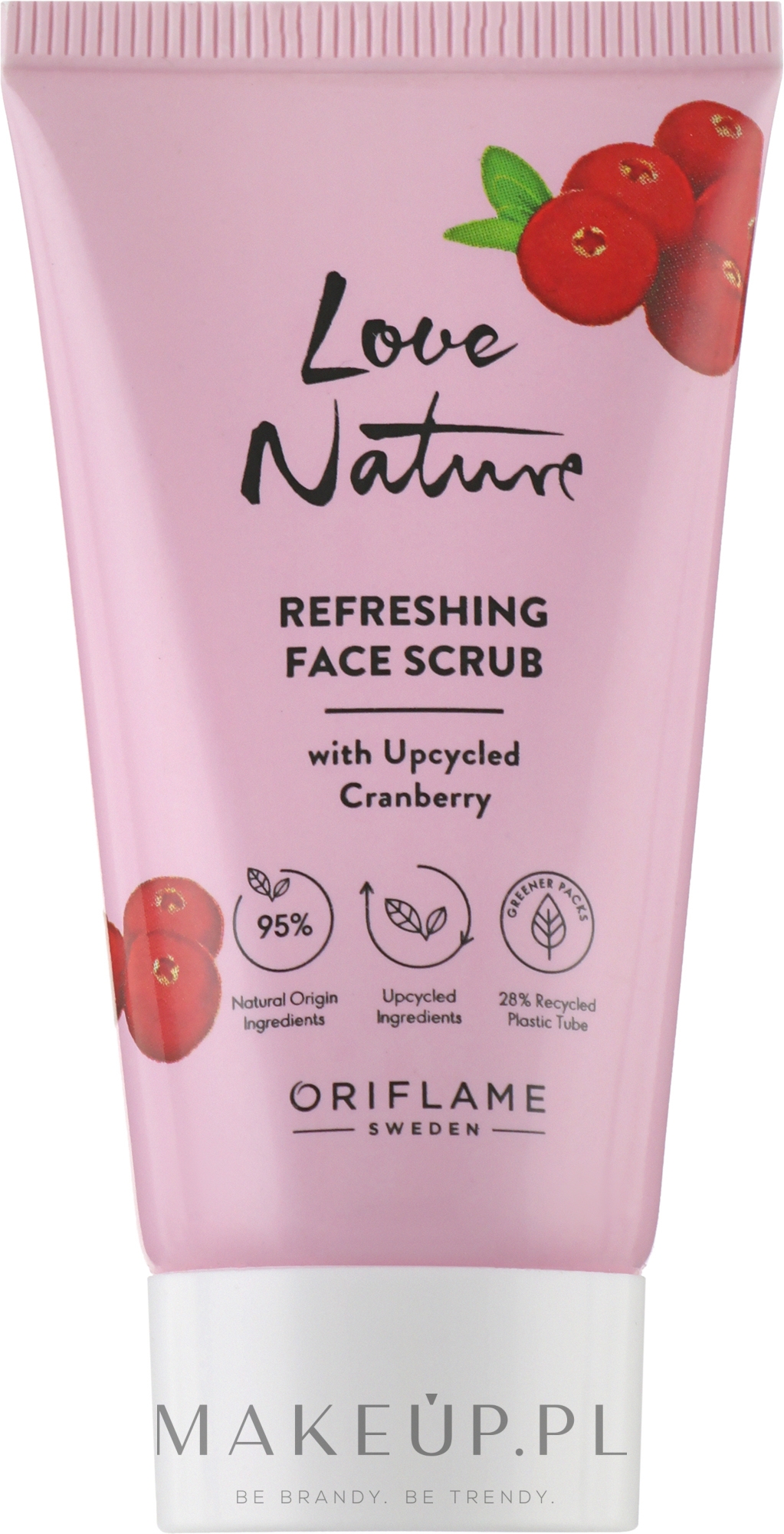 Odświeżający peeling do twarzy z żurawiną - Oriflame Love Nature Refreshing Face Scrub — Zdjęcie 30 ml
