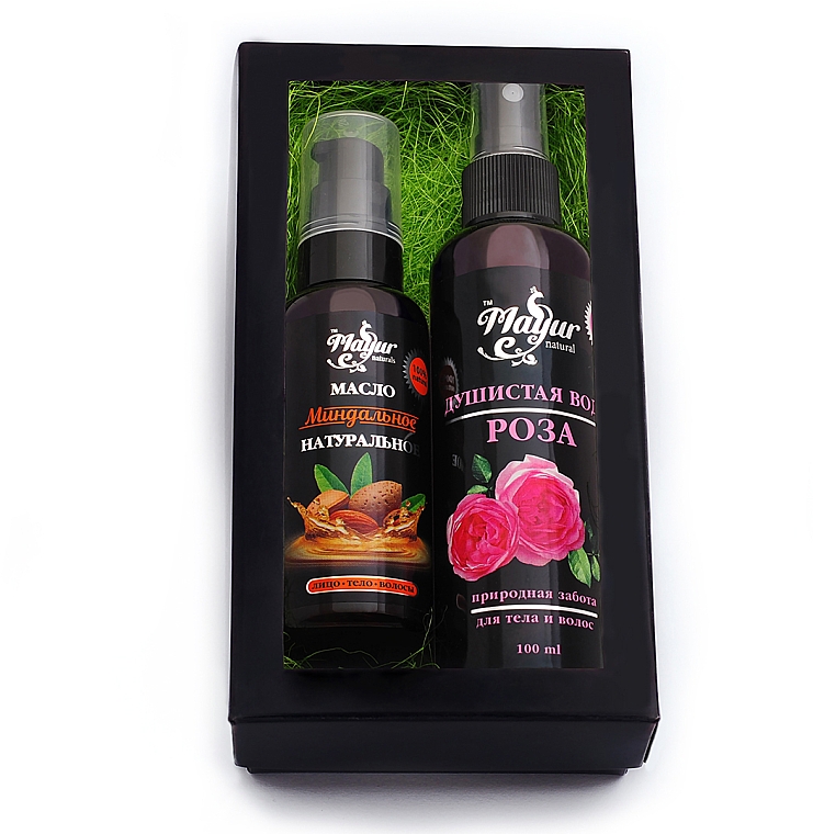 Zestaw do pielęgnacji Róża i migdał - Mayur (oil/50ml + b/mist/100ml) — Zdjęcie N3