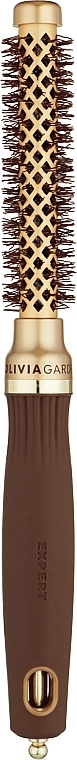 Szczotka termiczna d 15 mm - Olivia Garden Expert Blowout Shine Wavy Bristles GOLD&BROWN — Zdjęcie N1