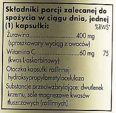 Suplement diety Naturalna żurawina z witaminą C - Solgar Natural Cranberry With Vitamin C — Zdjęcie N4