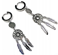 Kolczyki damskie, łapacz snów, srebrne - Lolita Accessories — Zdjęcie N1