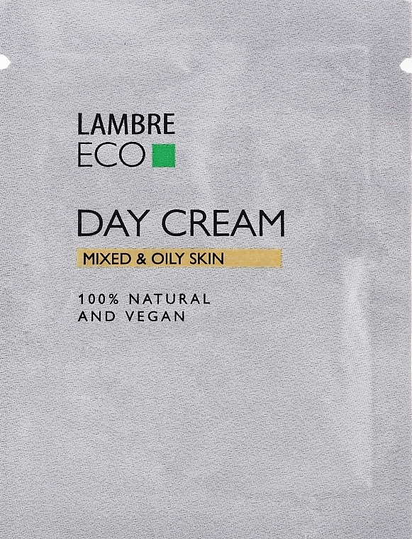 Krem do twarzy na dzień - Lambre Eco Day Cream Oily & Mixed Skin (próbka) — Zdjęcie N1