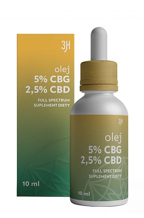 Olej konopny o pełnym spektrum - 3H CBG 5% + CBD 2,5% Full Spectrum — Zdjęcie N1