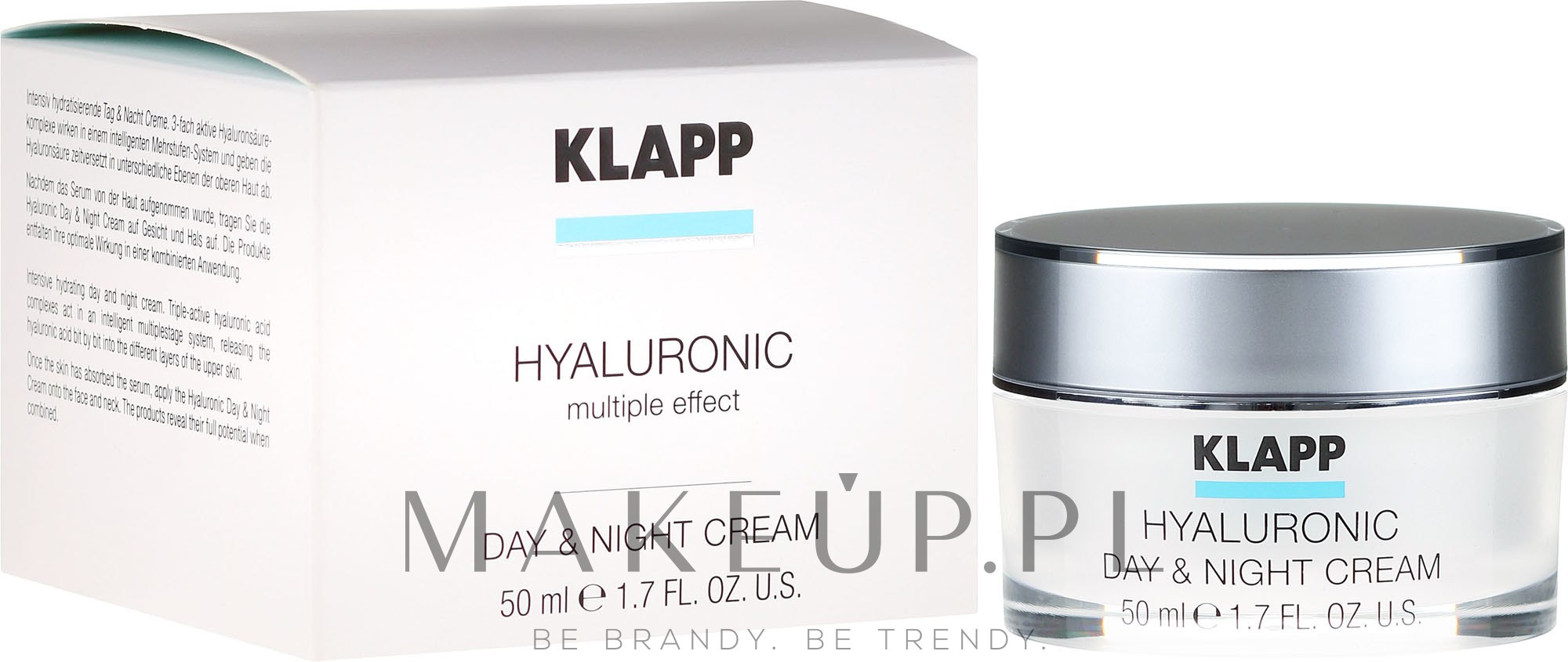 Hialuronowy krem do twarzy na dzień i noc - Klapp Hyaluronic Day & Night Cream — Zdjęcie 50 ml